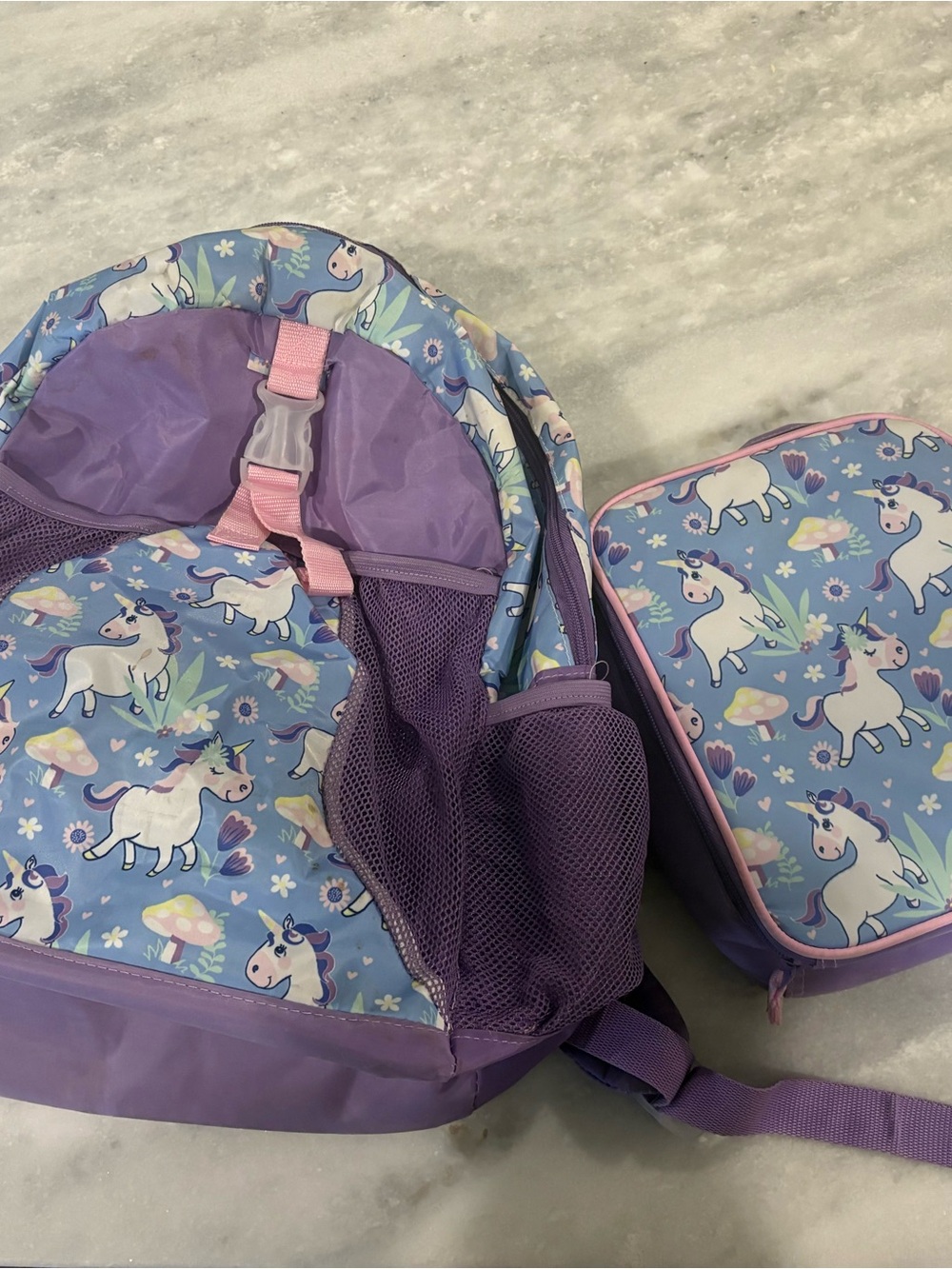 Girls back pack and lunch box